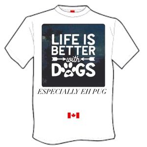 Men’s women’s I love my dog eh shirts